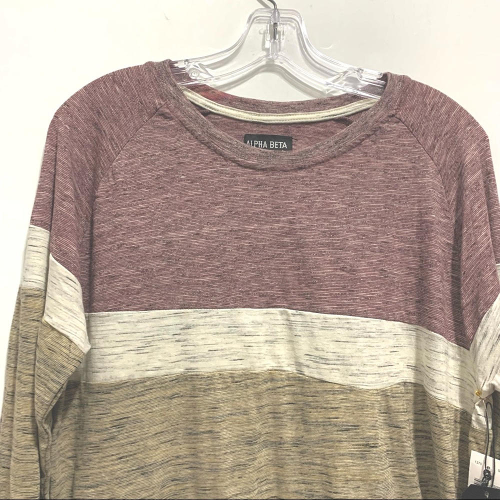 🆕 Alpha Beta Men’s Colorblock Raglan Sweater - Picture 5 of 8